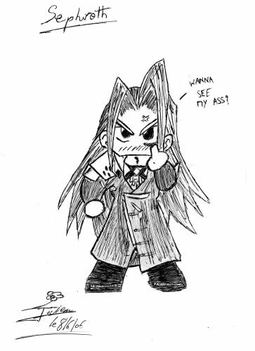 Caricature de Sephiroth